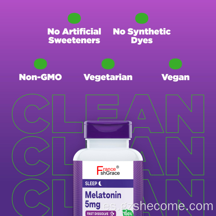 Cápsulas de melatonina para un sueño reparador disuelva rápidamente la melatonina